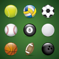 Wall Mural - sports balls