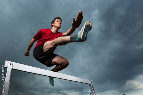 Foto-Lamellenvorhang - Hürdenläufer (von Stefan Schurr)