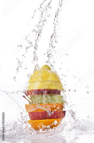Naklejka - mata magnetyczna na lodówkę frutta splashing