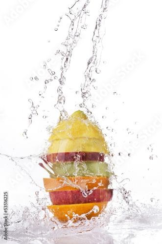 Naklejka na drzwi frutta splashing