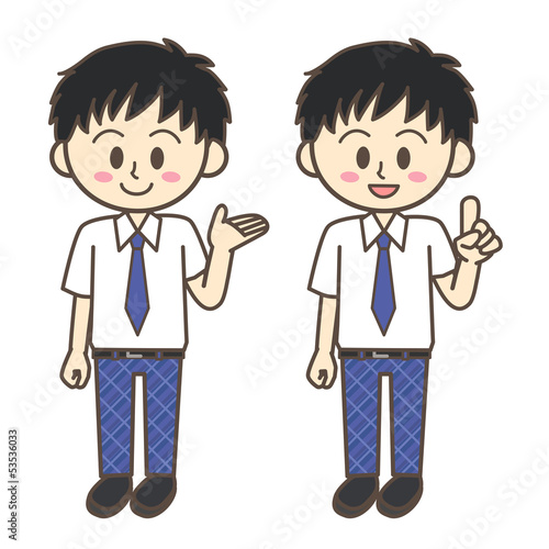 男子学生夏服指差し案内 Buy This Stock Illustration And Explore Similar Illustrations At Adobe Stock Adobe Stock