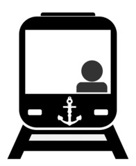 Aufkleber - Train avec une ancre