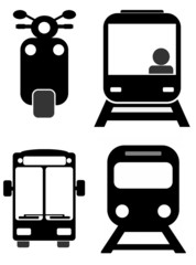 Aufkleber - Transports urbains en 4 icônes