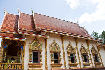 Wall Mural - Thai temple church.