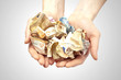 © ptnphotof - Rich hands full with money