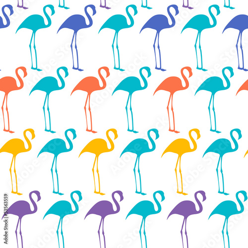 Plakat na papierze fotorealistycznym Flamingi