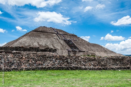 Plakat na papierze fotorealistycznym Piramida słońca, Teotihuacan, Meksyk