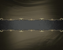 Wavy Brown Background With A Black Center With Gold Ornament
