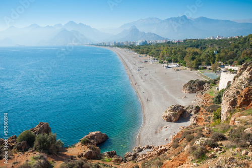 Fotoboard na płycie Plaża Konyaalti, Antalya