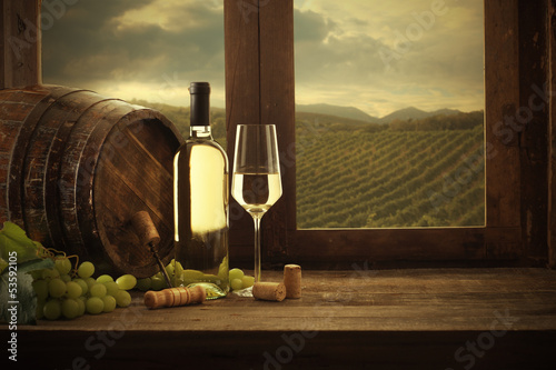 Obraz na płótnie canvas czteroczęściowy "tetraptyk" Wino