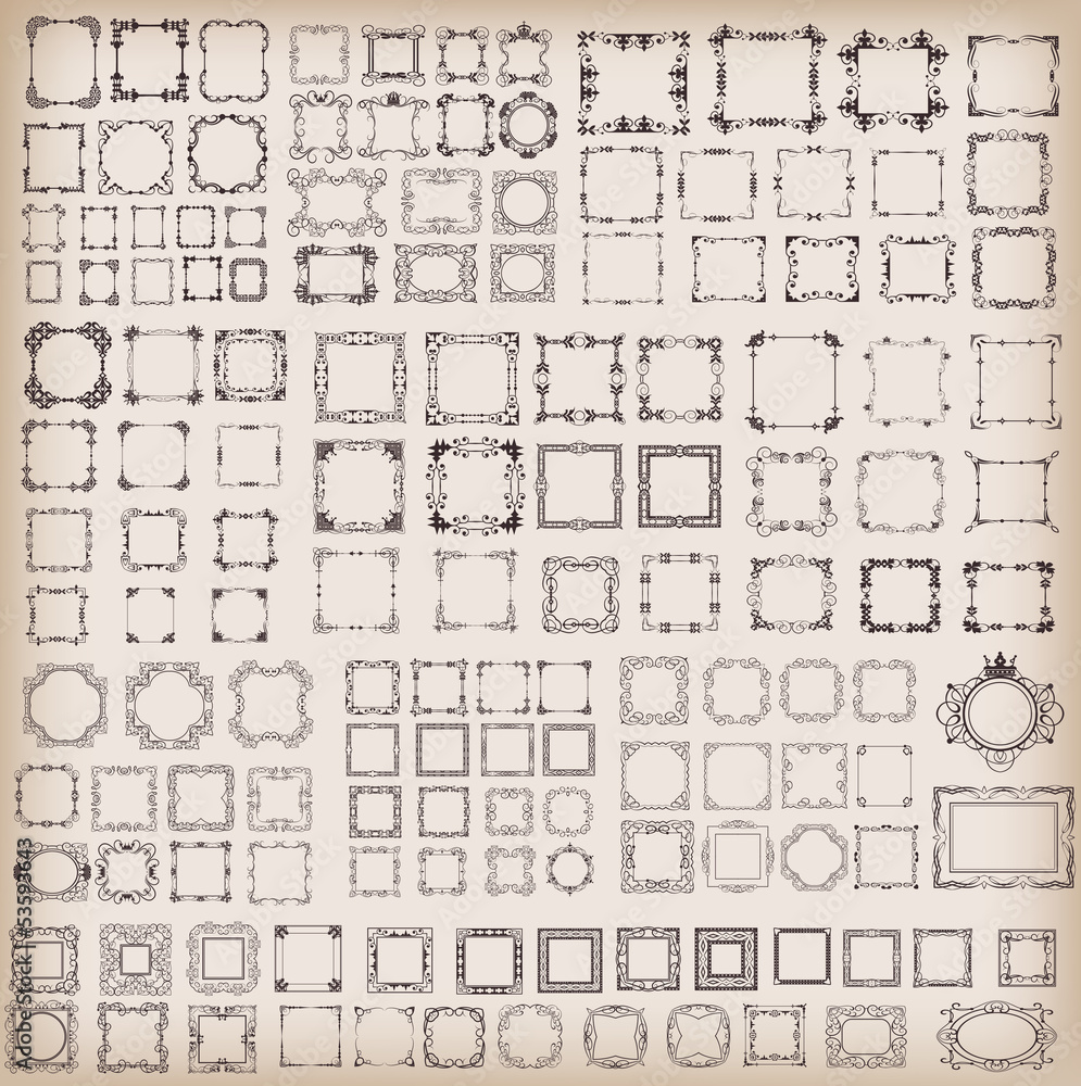Frames. Vector set Stock Vector | Adobe Stock