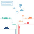 Transportation infographics - graphic elements set 1