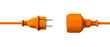 Orange connection cable - unplugged