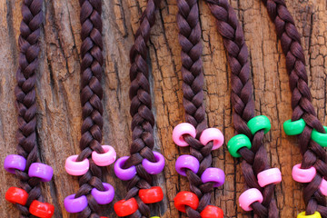 Wall Mural - Braid decorated with beads