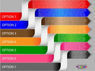 Aufkleber - Modern origami style options banner. Vector illustration