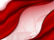 Abstract Background Red Fractal Waves And Smoke