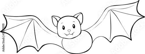 Fledermaus Vorlage Ausmalvorlage – Stock-Vektorgrafik | Adobe Stock