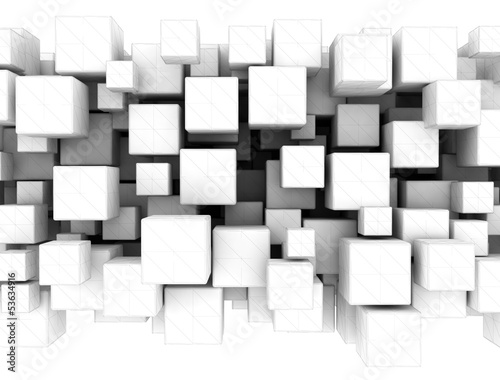 Board z aluminiowym obramowaniem Streszczenie białe kostki 3d