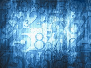 dark blue abstract numbers