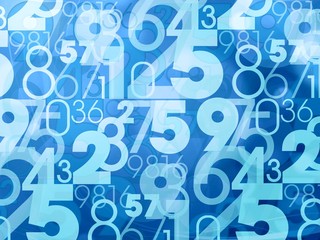 blue abstract numbers