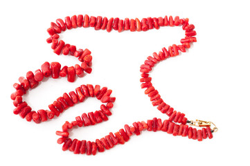 Red coral necklace