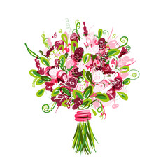 Sticker - Floral bouquet for your design