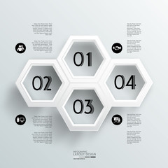 Canvas Print - Modern business design template, infographic, website