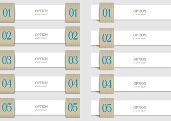 Wall Mural - paper design templates banners for infographics
