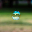 canvas print picture - Soap bubble flying