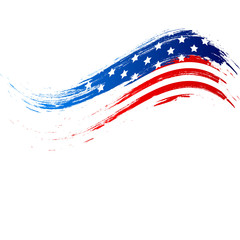 Sticker - 4th of July, American Independence Day background.