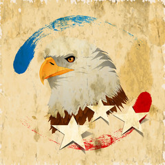 Sticker - 4th of July, American Independence Day background.