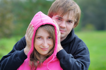 Young beautiful couple