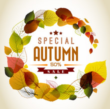 Autumn Abstract Floral Background