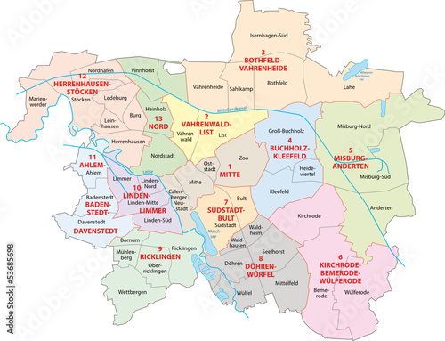 Hannover Stadtteile Karte