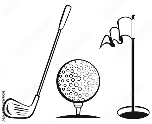 zestaw-ikon-golfa-flaga-golfowa-pilka-golfowa-i-kij-golfowy