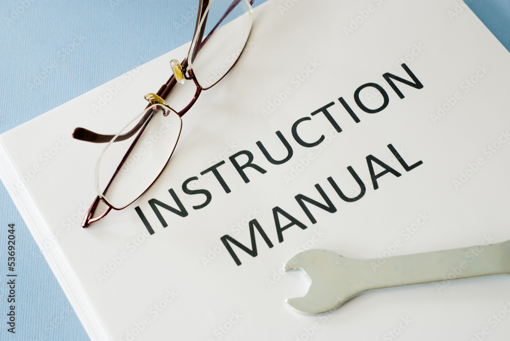 instruction manual - obrazy, fototapety, plakaty 