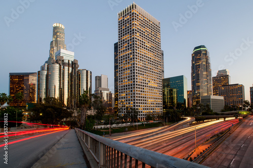 Naklejka samoprzylepna Los angeles city prędkość zachód słońca