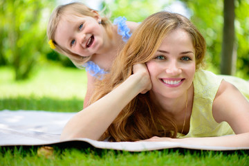 Happy young mother with her daughter