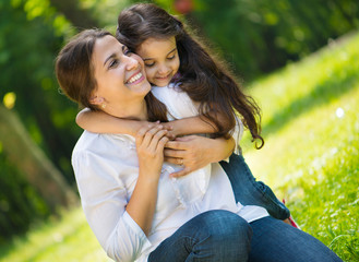 Happy young mother with her daughter