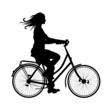 Fahrradfahrerin Silhouette