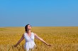 © .shock - young woman in wheat field at summer