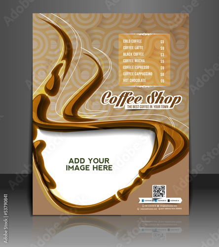vector coffee house menu card flyer magazine poster template buy