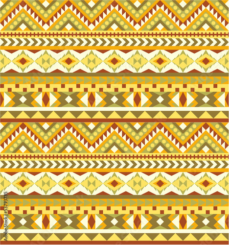 Plakat na papierze fotorealistycznym Bez szwu aztec wzór w jasnych kolorach