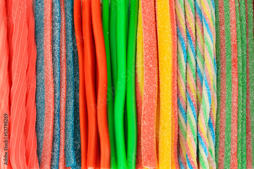 Naklejka - mata magnetyczna na lodówkę Sweet jelly candies close-up