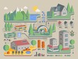 ecology background,city info graphic