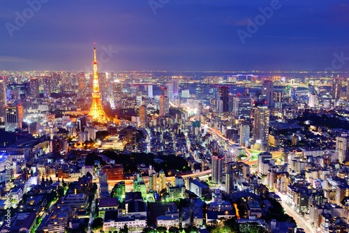 Naklejka samoprzylepna Tokio skyline