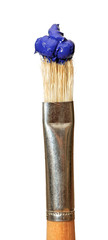 Poster - close up of paint brushes on white background