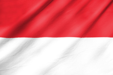 Wall Mural - Fabric Flag of Indonesia