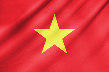 Wall Mural - Fabric Flag of Vietnam