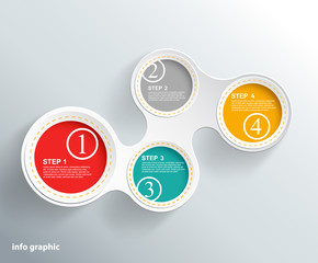 info graphic circles with place for your text.